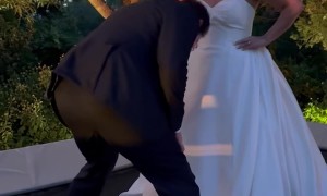 Groom Tears Wedding Dress Seam During Trampoline Bounce
