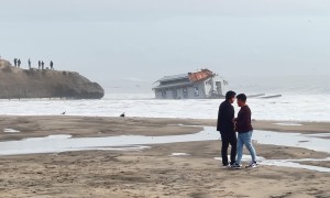 Santa Cruz Wharf Collapse Floats Bathroom To River Mouth