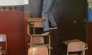 Friend Falls From Atop School Locker