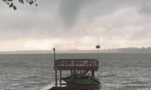 Water Spout Over Lake Houston