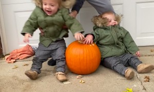 Getting Twins To Pose For A Picture