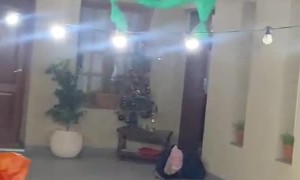 Santa Takes a Tumble on the Roof