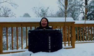 Ice Bath In The Snow