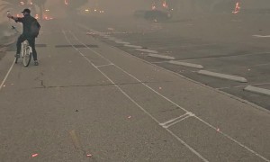 Palisades Fire Up Close At Will Rogers Beach