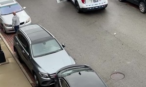 Disoriented Driver Crashes Into Multiple Parked Vehicles