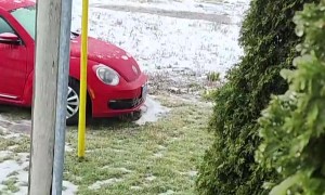 Husband Smashes Head Through Ice Window