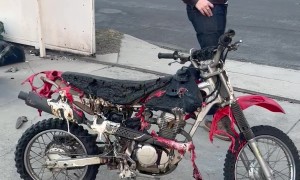 Half Melted Dirt Bike Roars Back To Life