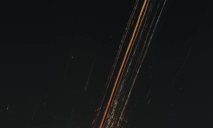 Starship Debris Across Sky