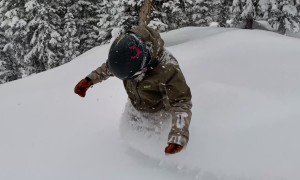 Snowboarding In Two Feet Of Powder