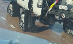 Tracked Truck Ready For Texas Snow