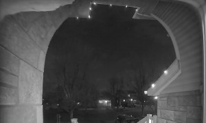 Door Camera Catches Jump Scare Prank