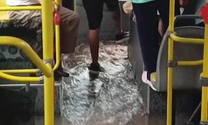 Bus Fills With Water While Driving