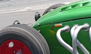 Souped-Up Vintage Race Car Spotted on the Road