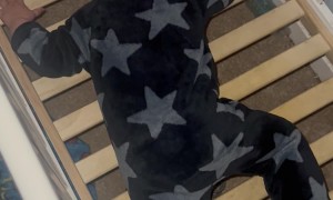 Baby Prefers To Sleep On Wood