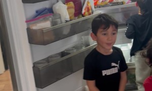 Boy Gets Tongue Stuck To Ice Box