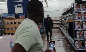 Yelling Man Destroys Store And Lights Own Beard On Fire