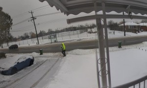 Car Hits Bin Then Runs