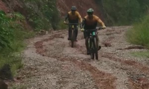 Mountain Biker Wipes Out