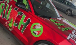 The Grinch Fuels Up At A Texas Gas Station
