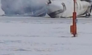 Crash Leaves Plane Smoking And Upside-Down At Toronto Airport