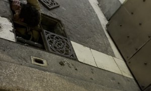 Italian Man Pops Out of Manhole