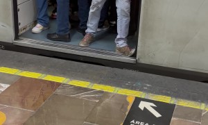 Boozy Batman Takes The Train