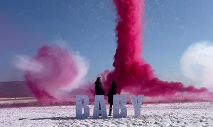 Epic Gender Reveal with Aerial Maneuvers and Fireworks