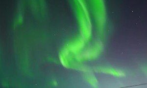 The Northern Lights Filmed From My Driveway