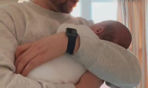 Dad Shares Trick for  Making Baby Sleep