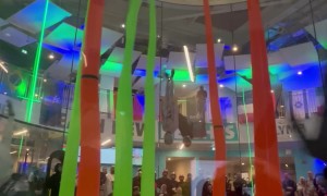 Indoor Skydiving Race In Abu Dhabi