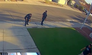 Police Officers  Impressed by Perfect Lawn