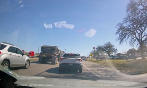 Truck Driver Pulled Over For Driving on Shoulder