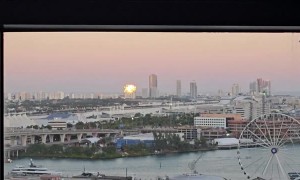 Miami Sunset Reflects In South Beach Windows