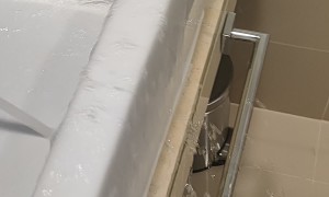 Hotel Sink Sprays Water Over Basin