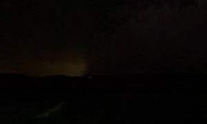 Tornado Blows Through Southern Indiana Nighttime