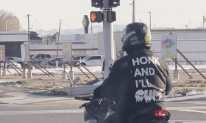 Honking At Motorcyclist's Explicit Hoodie