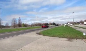 Car Attempts to Drift Out of Show