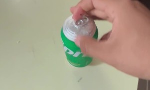 Frozen Soda Explodes On Counter