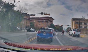 E-Scooter Hit by Turning car