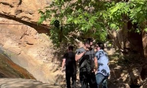 Zipliner Gets Some Help From a Friend