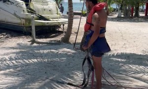 Parasailer Fails on Takeoff