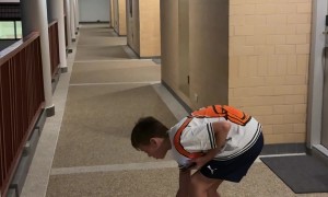 Child Kicks Cockroach Out of the Room