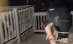 Trampoline on the Loose During Storm