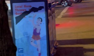 Autonomous Delivery Robot Crosses at Red Light in Los Angeles Intersection