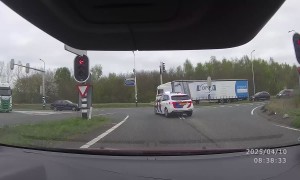 Driver Pulled Over After Speeding Through Red Light