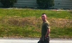 Boy and His Giant Guard Dog Can’t Wait for Dad to Come Home