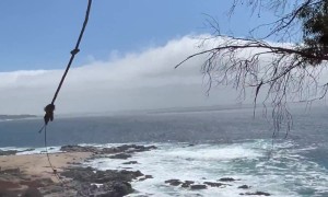 Two Women Struggle During Their Day At the Beach
