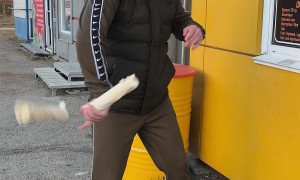 Man Spins Shawarma-like Nunchaku