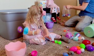 Girl Smashes Easter Egg And Makes Trick Shot