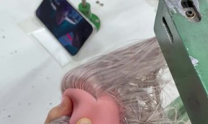 Watching A Show While Sewing Doll Hair